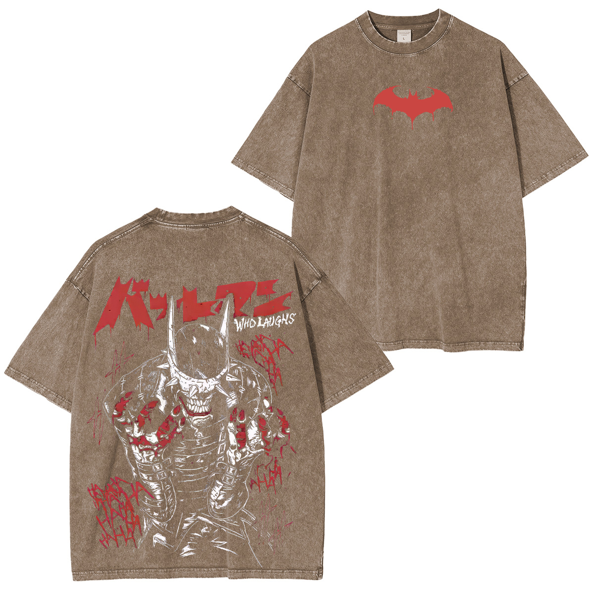 The Batman Who Laughs Printed Unisex Washed T-Shirt