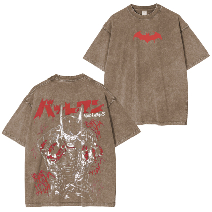The Batman Who Laughs Printed Unisex Washed T-Shirt