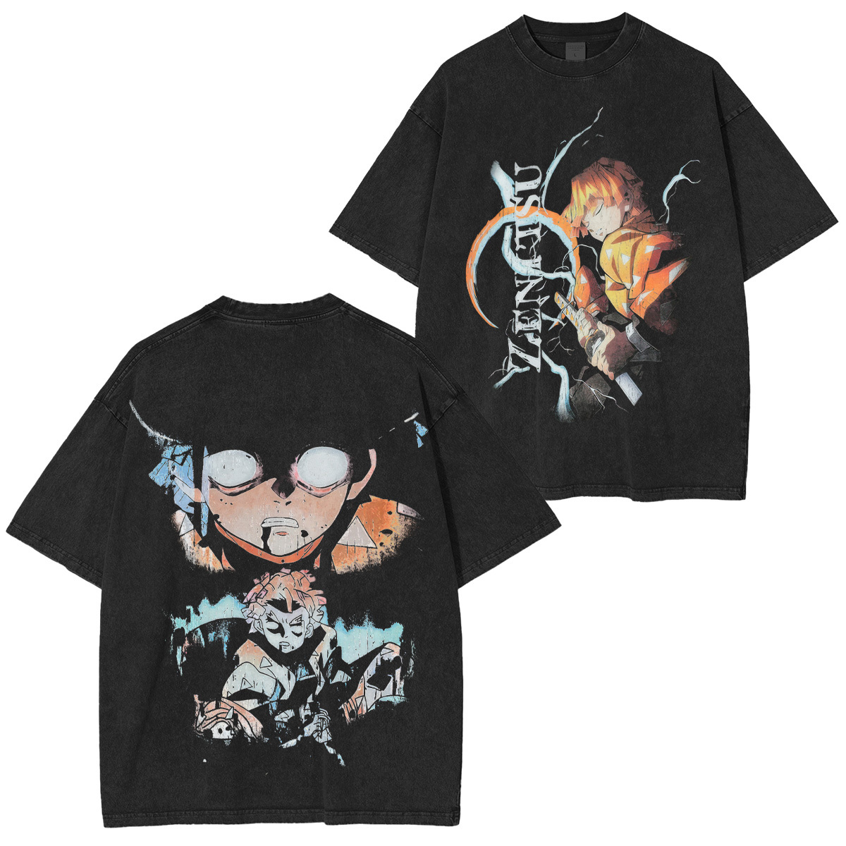 Demon Slayer Zenitsu Agatsuma Unisex Washed T-Shirt