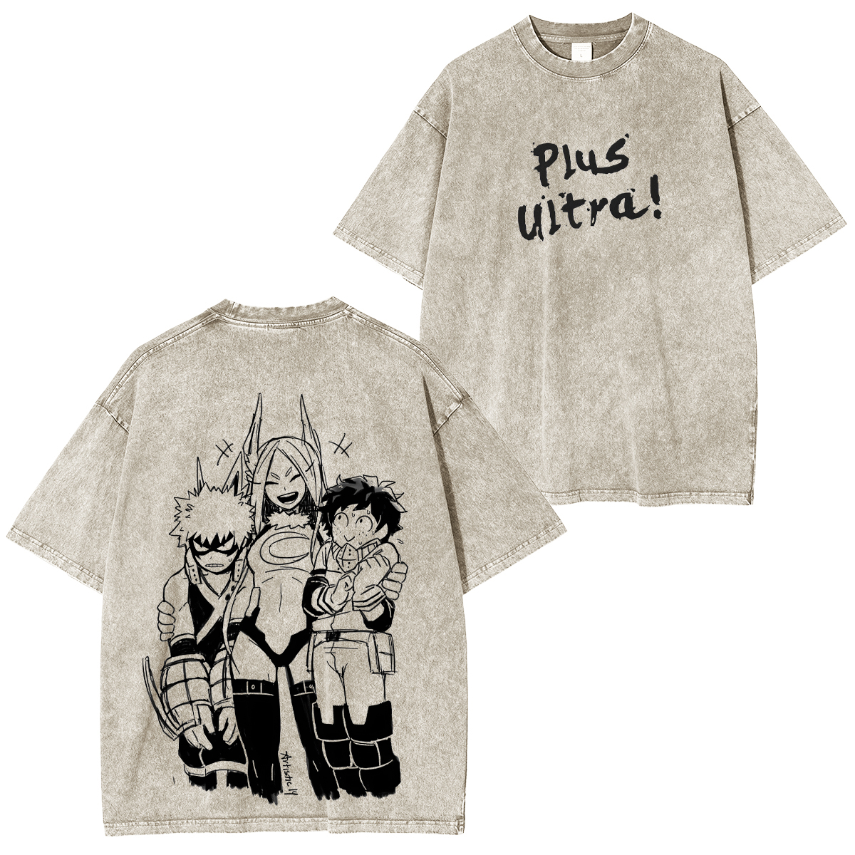 My Hero Academia Deku & Bakugo Unisex Washed T-Shirt