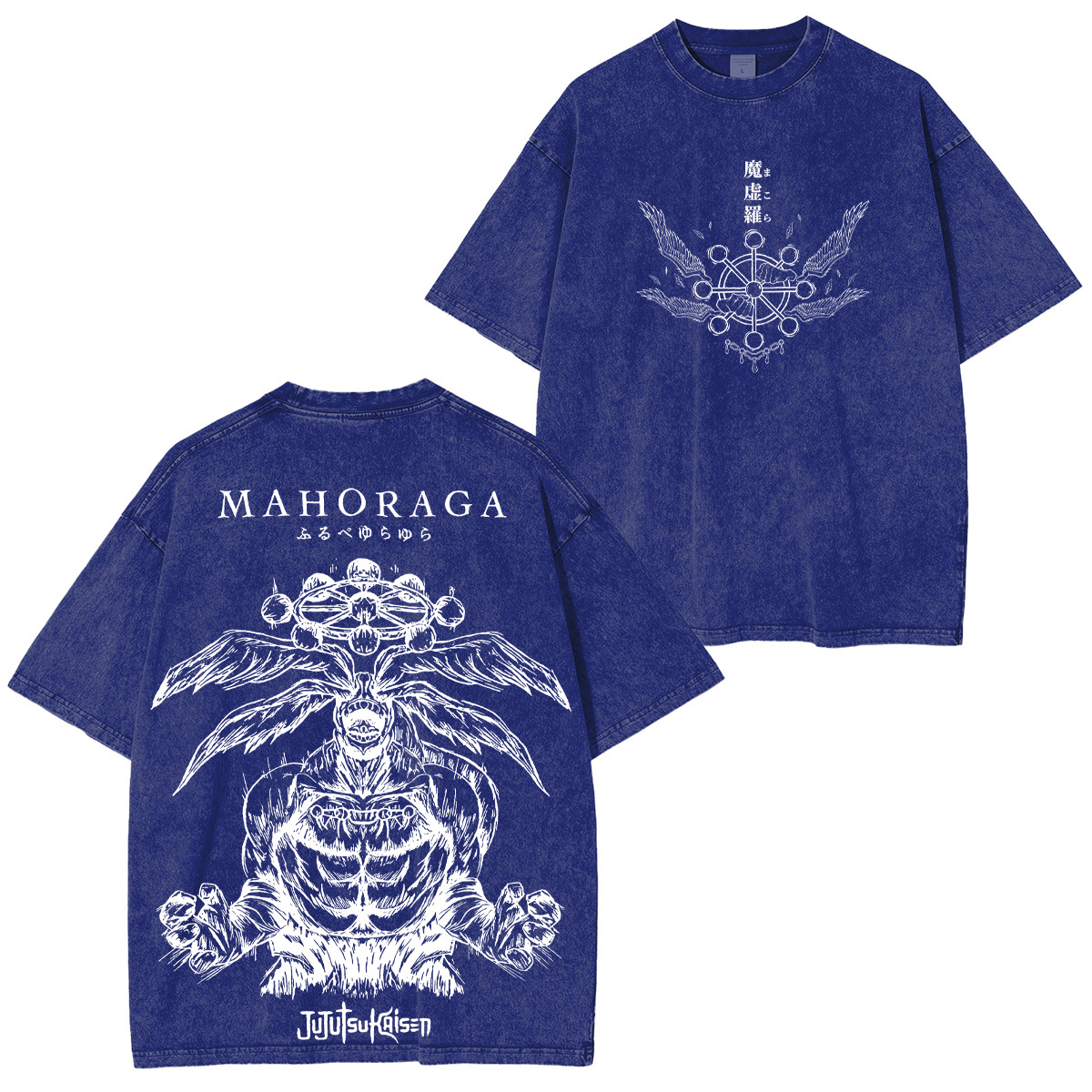 Jujutsu Kaisen Mahoraga Printed Unisex Washed T-Shirt