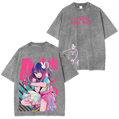 Oshi no Ko Ai Hoshino Printed Unisex Washed T-Shirt