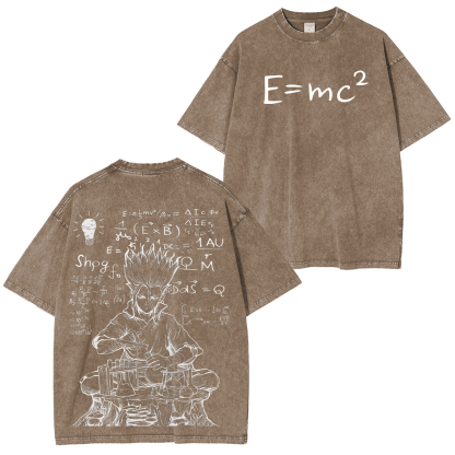 Dr. Stone Senku Ishigami Printed Unisex Washed T-Shirt