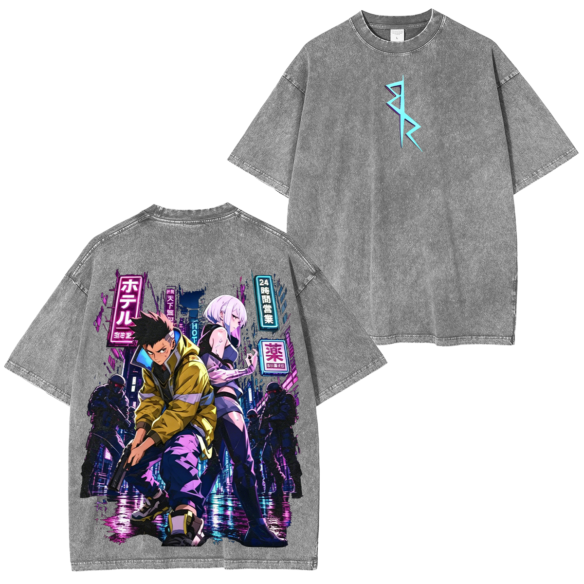 Cyberpunk Printed Unisex Washed T-Shirt