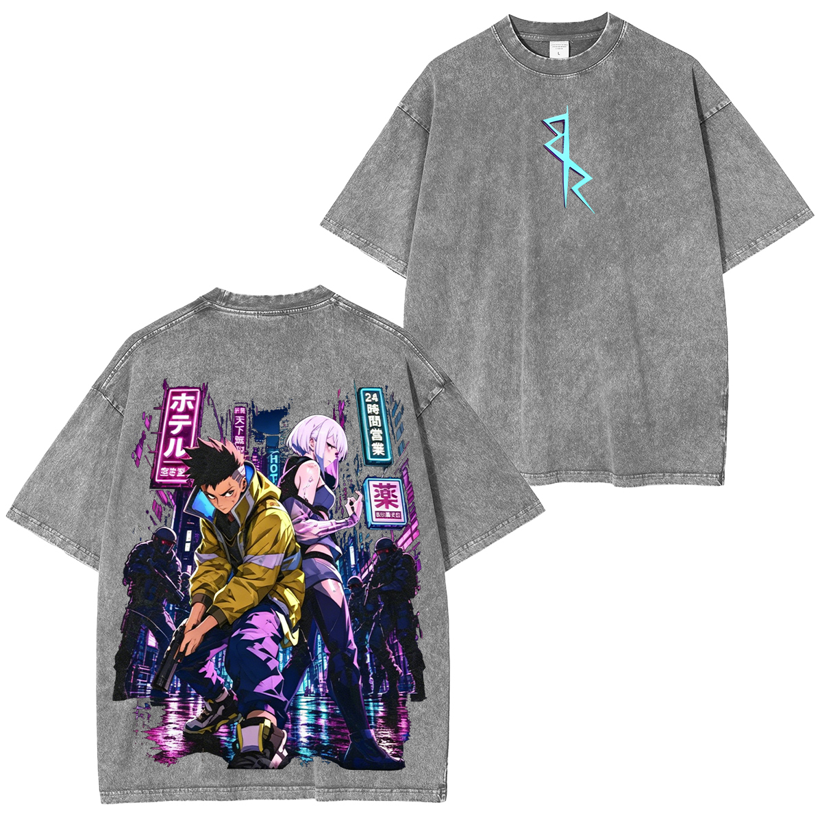 Cyberpunk Printed Unisex Washed T-Shirt
