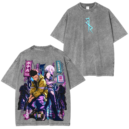 Cyberpunk Printed Unisex Washed T-Shirt