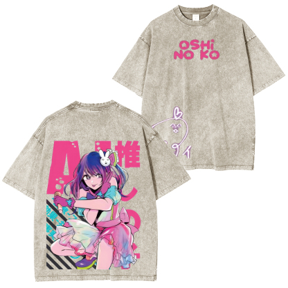 Oshi no Ko Ai Hoshino Printed Unisex Washed T-Shirt