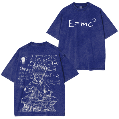 Dr. Stone Senku Ishigami Printed Unisex Washed T-Shirt