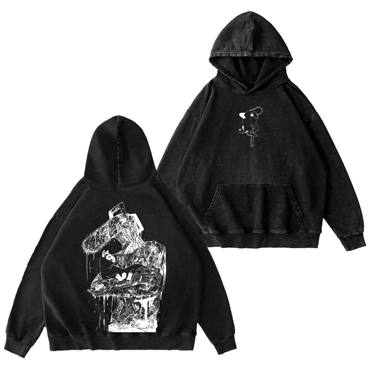 Chainsaw Man Pochita Unisex Washed Hoodie