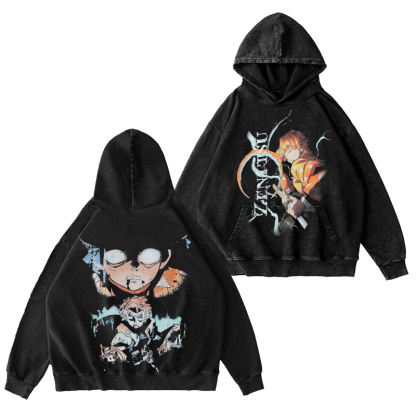 Demon Slayer Zenitsu Agatsuma Unisex Washed Hoodie