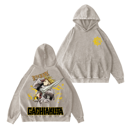 Gachiakuta Enjin Unisex Washed Hoodie
