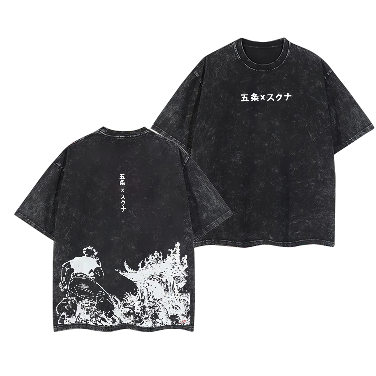 Jujutsu Kaisen Printed Oversize Washed T-Shirt- Unisex