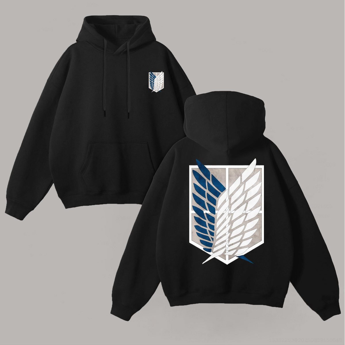 Attack on Titan Wings of Freedom Printed Fleece-lined Unisex Hoodie
