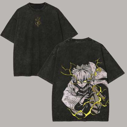 Demon Slayer Printed Unisex Washed T-Shirt