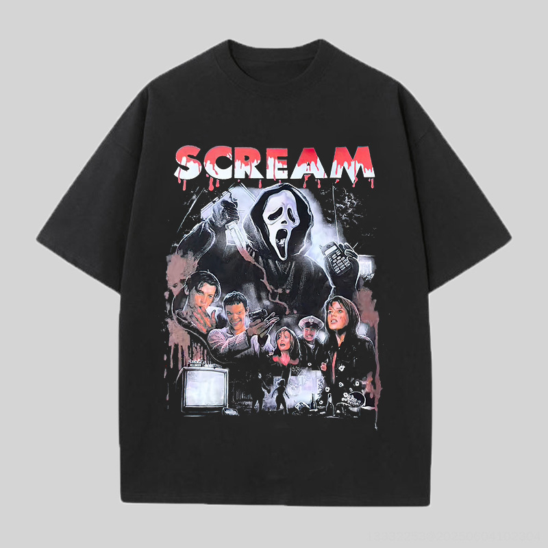 Scream Printed Oversized Unisex T-shirt