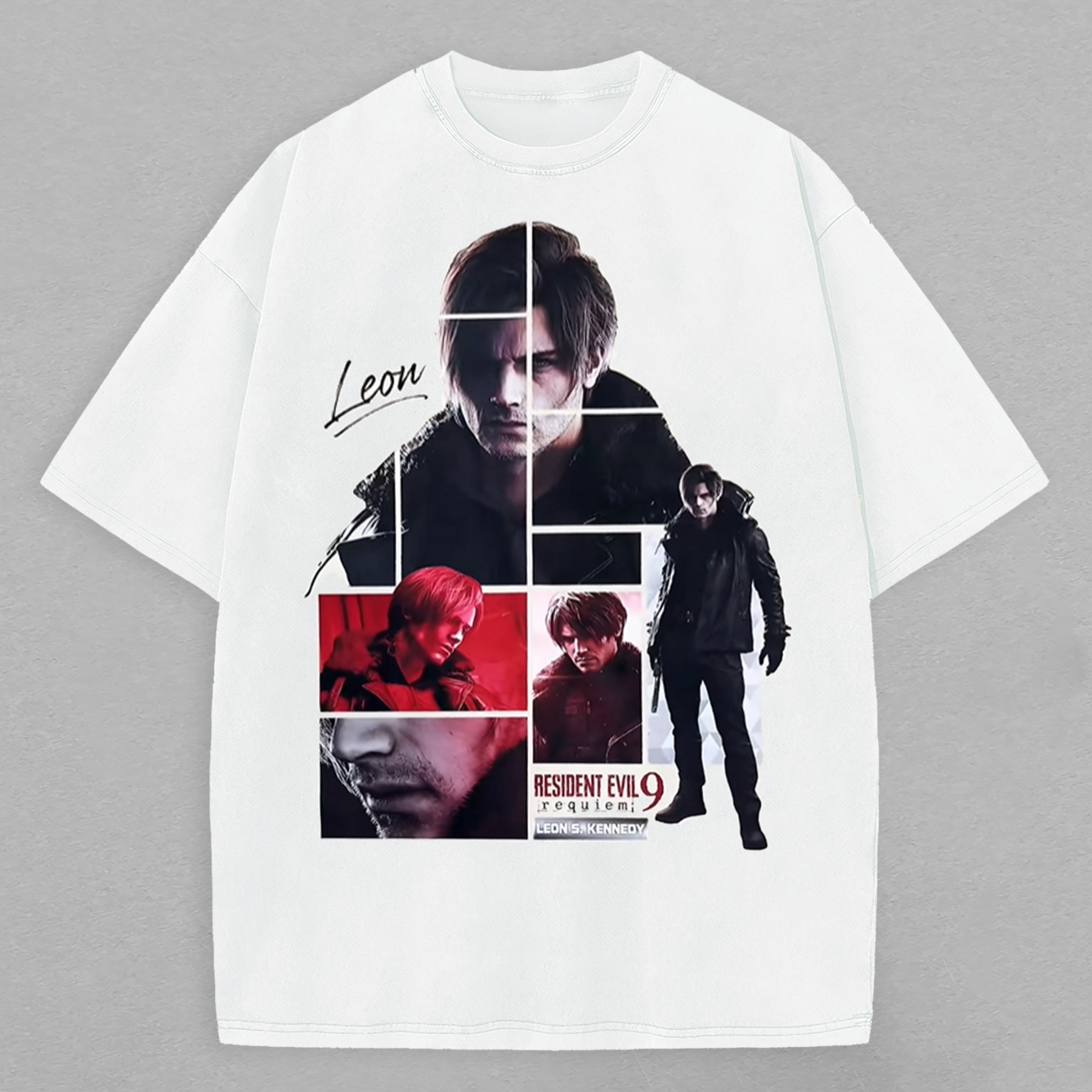 Resident Evil: Requiem Leon S. Kennedy Printed Oversized Unisex T-shirt