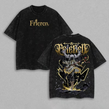 Frieren: Beyond Journey's End Printed Unisex Washed T-Shirt