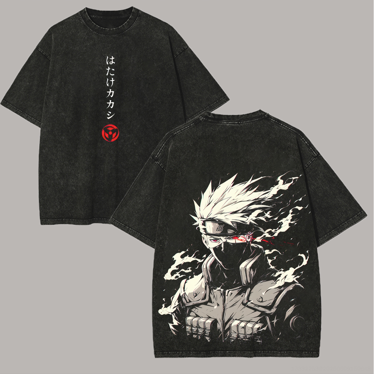 Naruto Kakashi Hatake Printed Unisex Washed T-Shirt