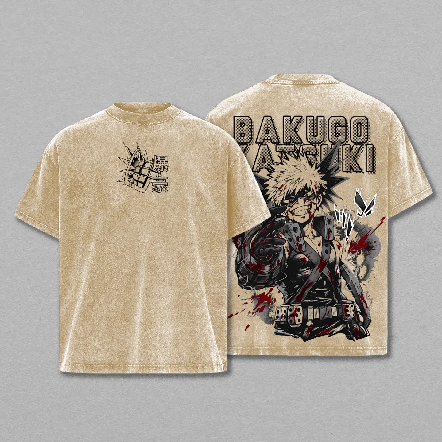 My Hero Academia Bakugo Katsuki Unisex Washed T-Shirt