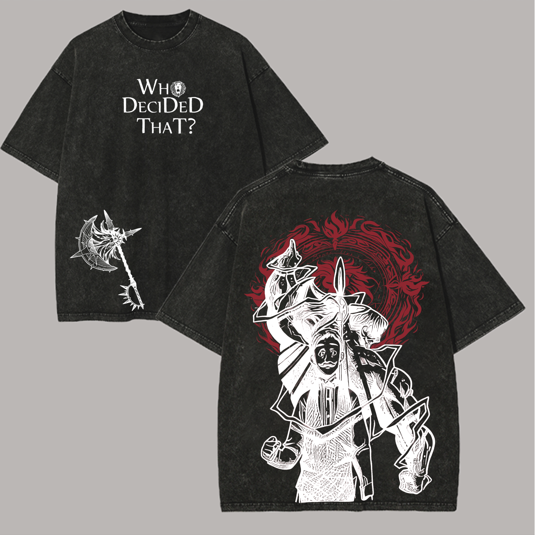 Seven deadly sins The Seven Deadly Sins Escanor Printed Unisex Washed T-Shirt