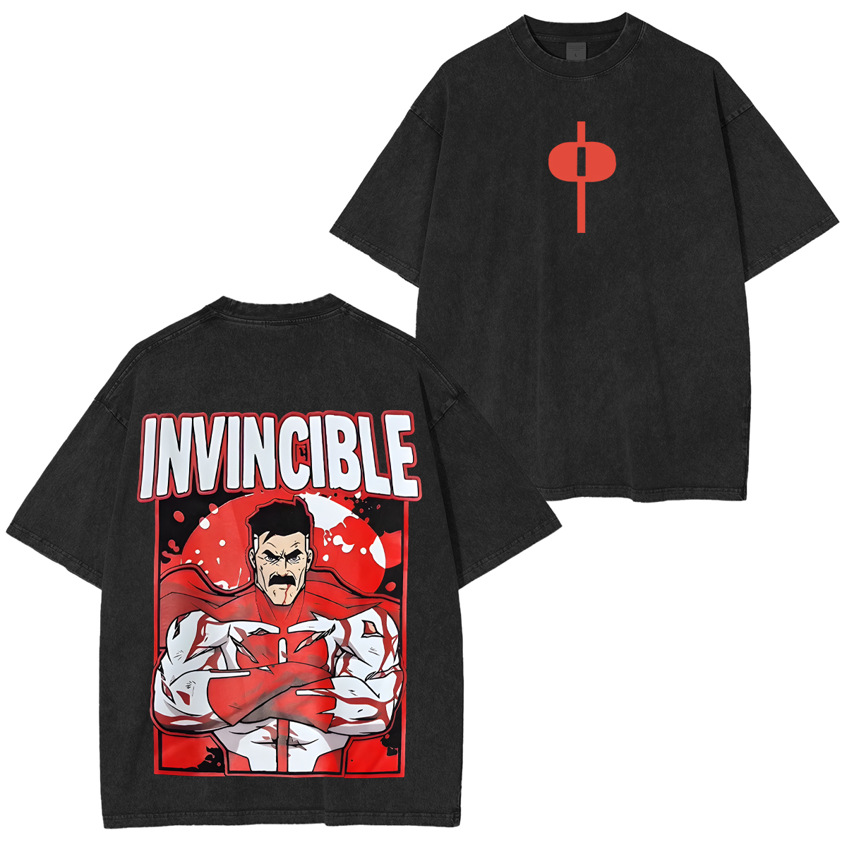 Invincible Omni-Man Printed Unisex Washed T-Shirt