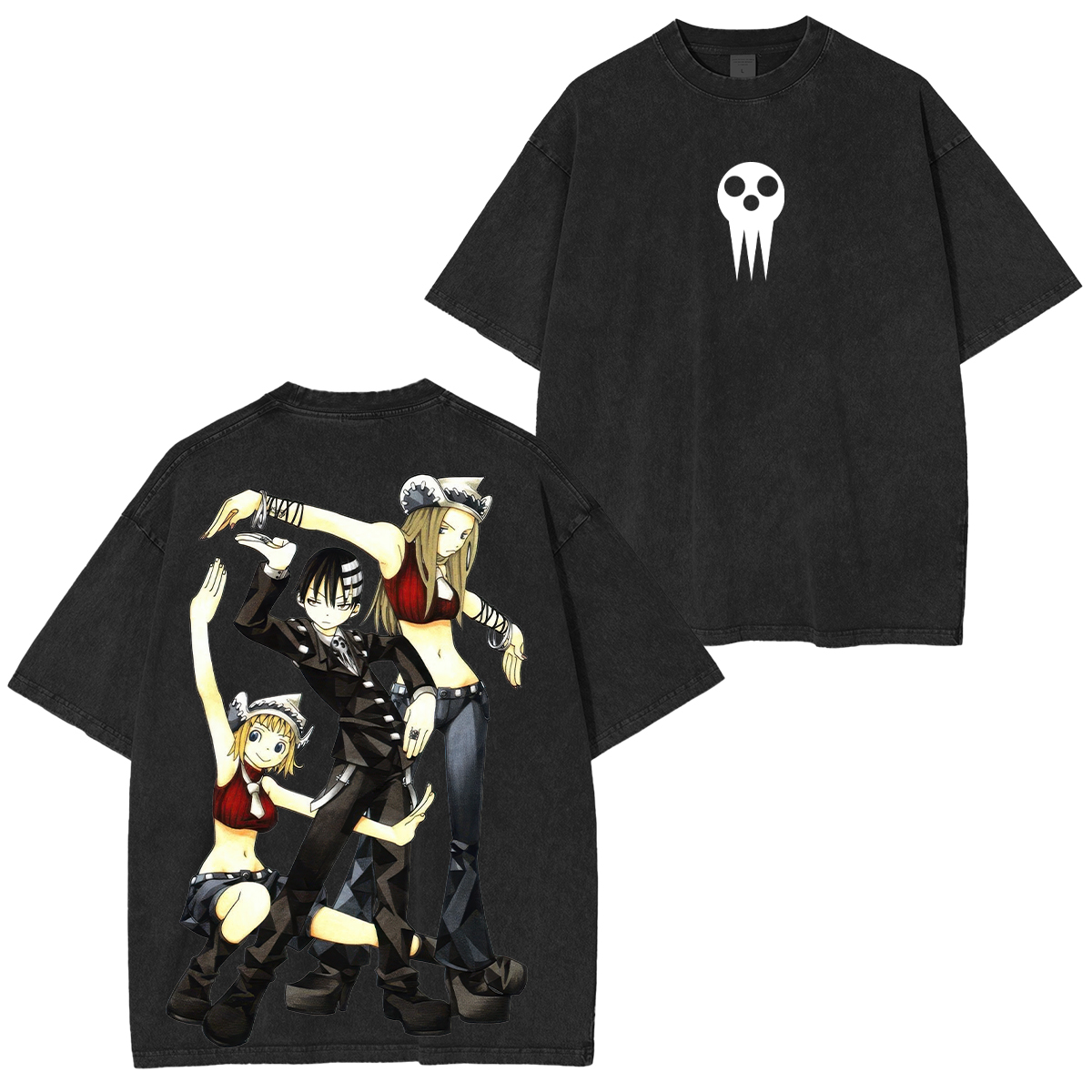 Soul Eater Triple Threat Girls Printed Unisex Oversized T-Shirt