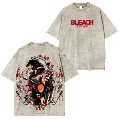 Bleach Printed Unisex Oversized T-Shirt
