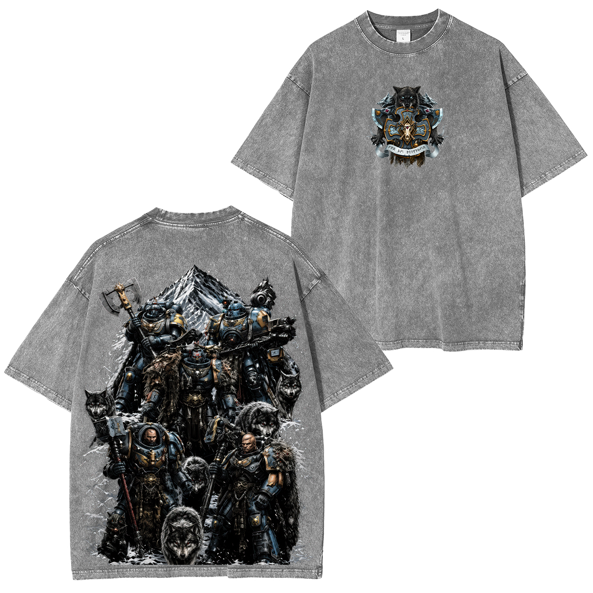 Warhammer 40k Dark Angels Printed Unisex Washed T-Shirt