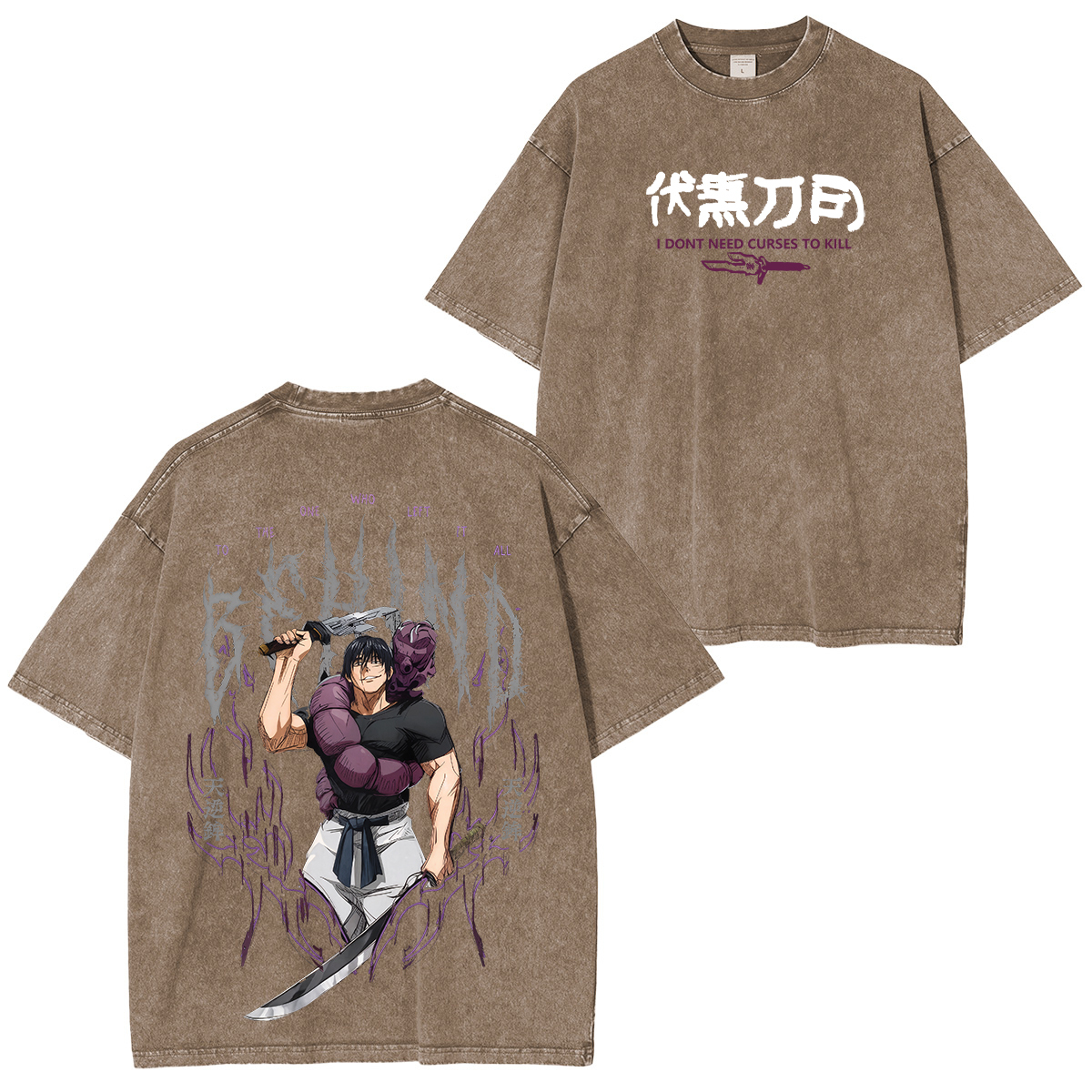 Jujutsu Kaisen Toji Fushiguro Unisex Washed T-Shirt