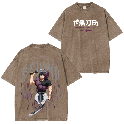 Jujutsu Kaisen Toji Fushiguro Unisex Washed T-Shirt