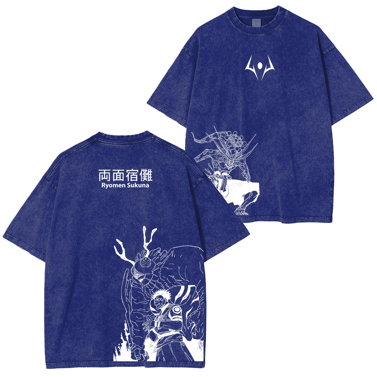 Jujutsu Kaisen Ryomen Sukuna Printed Unisex Washed T-Shirt
