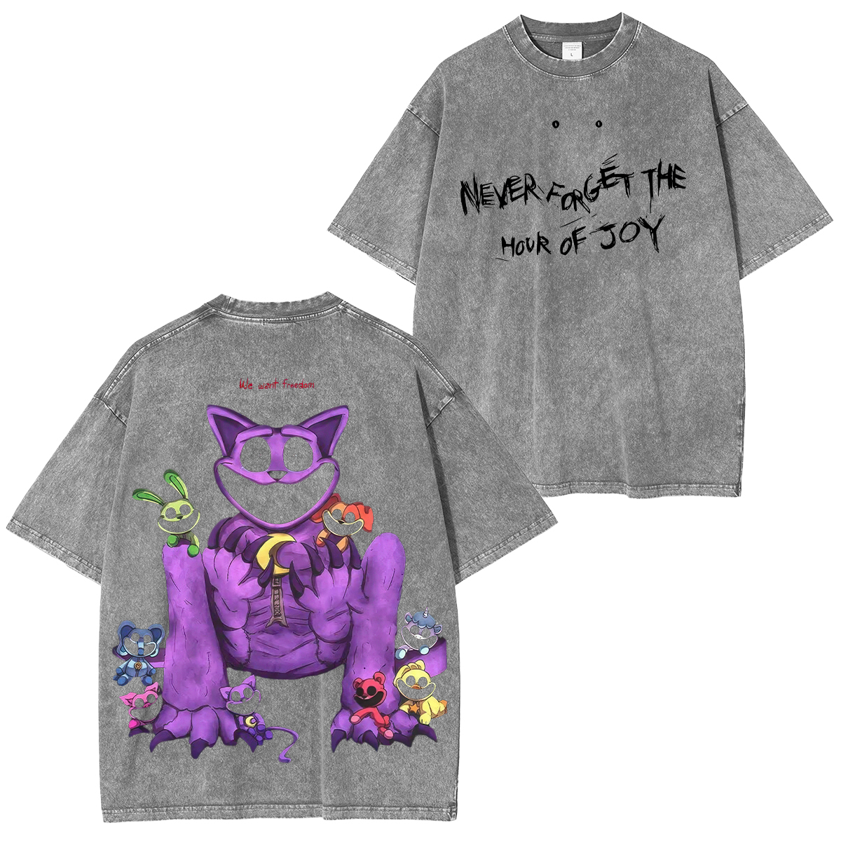 Poppy Playtime Printed Unisex Washed T-Shirt