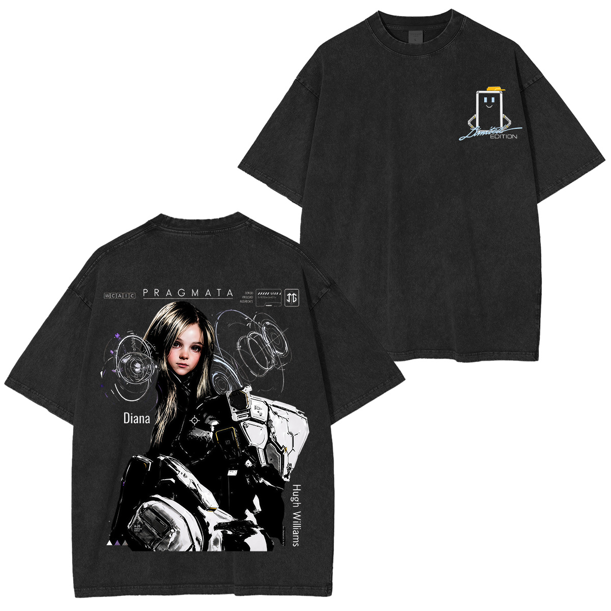 Pragmata Printed Unisex Washed T-Shirt