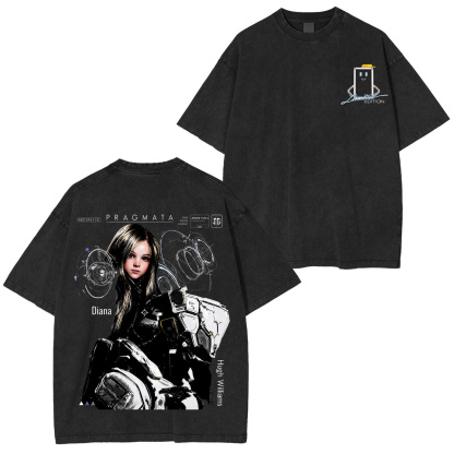 Pragmata Printed Unisex Washed T-Shirt