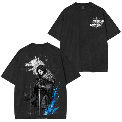 Game of Thrones Printed Unisex Washed T-Shirt