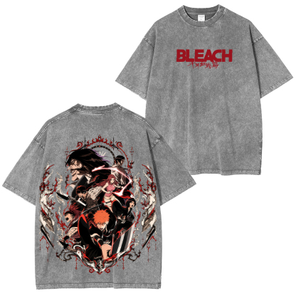 Bleach Printed Unisex Oversized T-Shirt