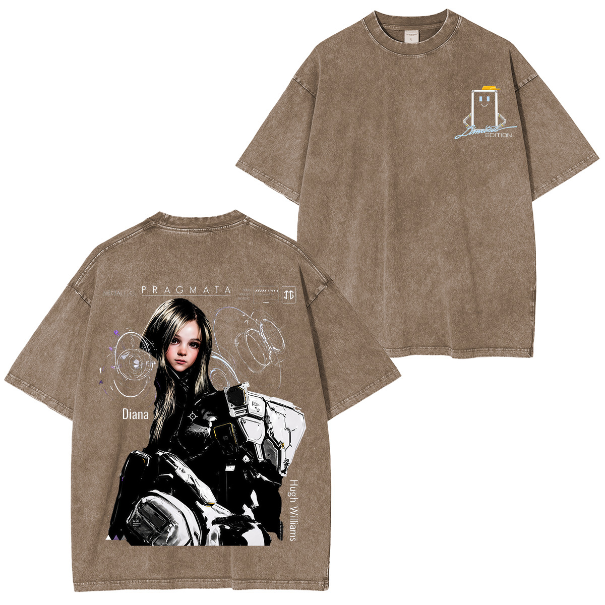 Pragmata Printed Unisex Washed T-Shirt