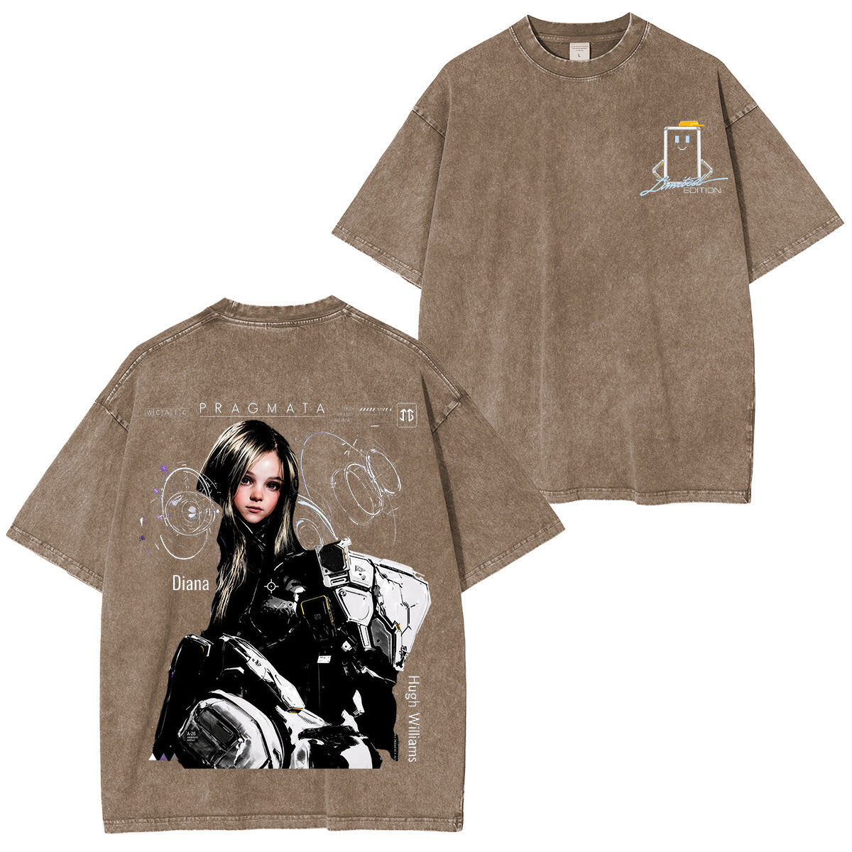 Pragmata Printed Unisex Washed T-Shirt