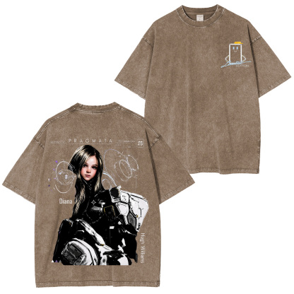 Pragmata Printed Unisex Washed T-Shirt