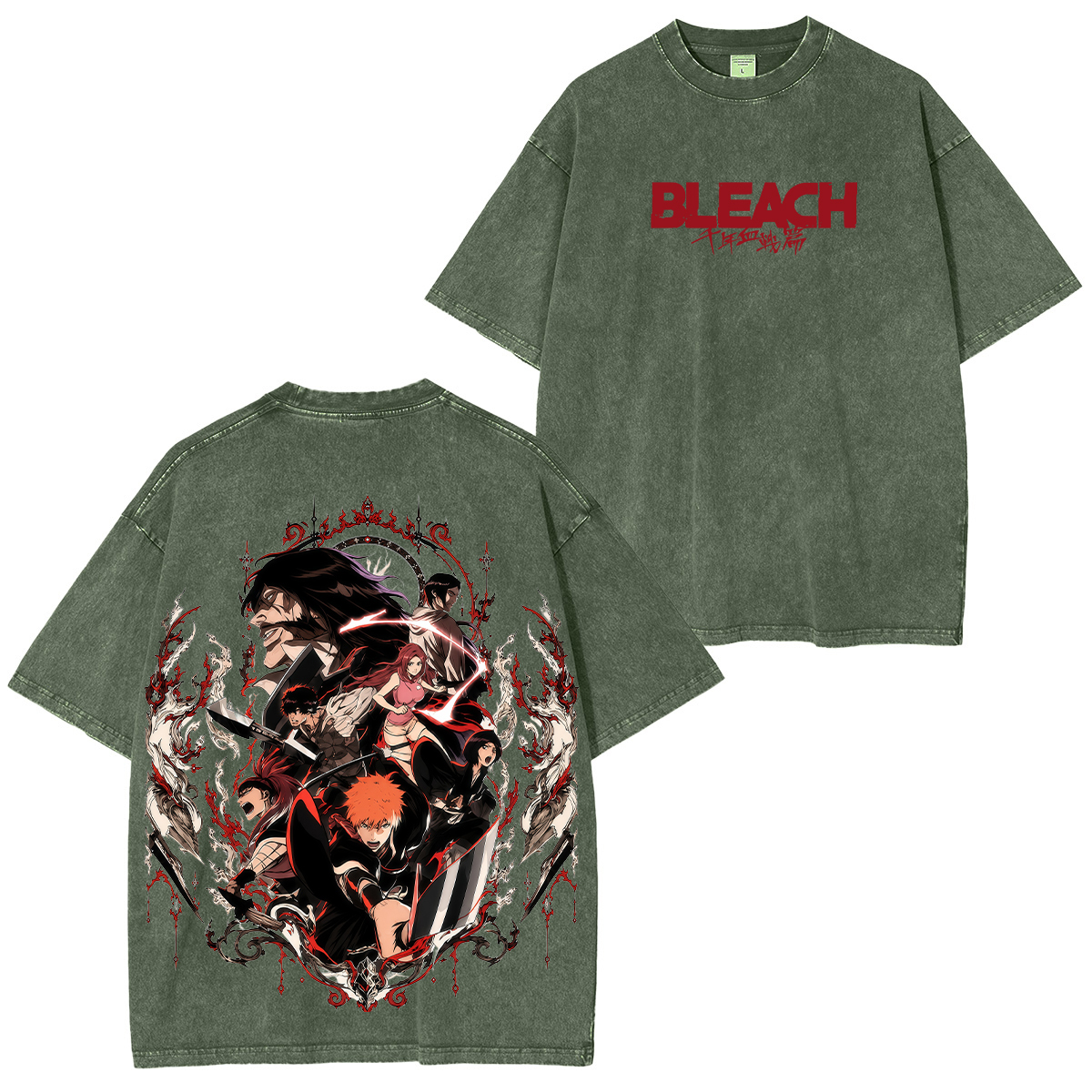 Bleach Printed Unisex Oversized T-Shirt