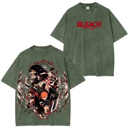 Bleach Printed Unisex Oversized T-Shirt