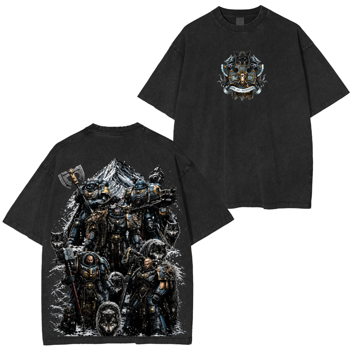 Warhammer 40k Dark Angels Printed Unisex Washed T-Shirt