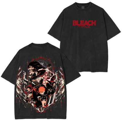 Bleach Printed Unisex Oversized T-Shirt