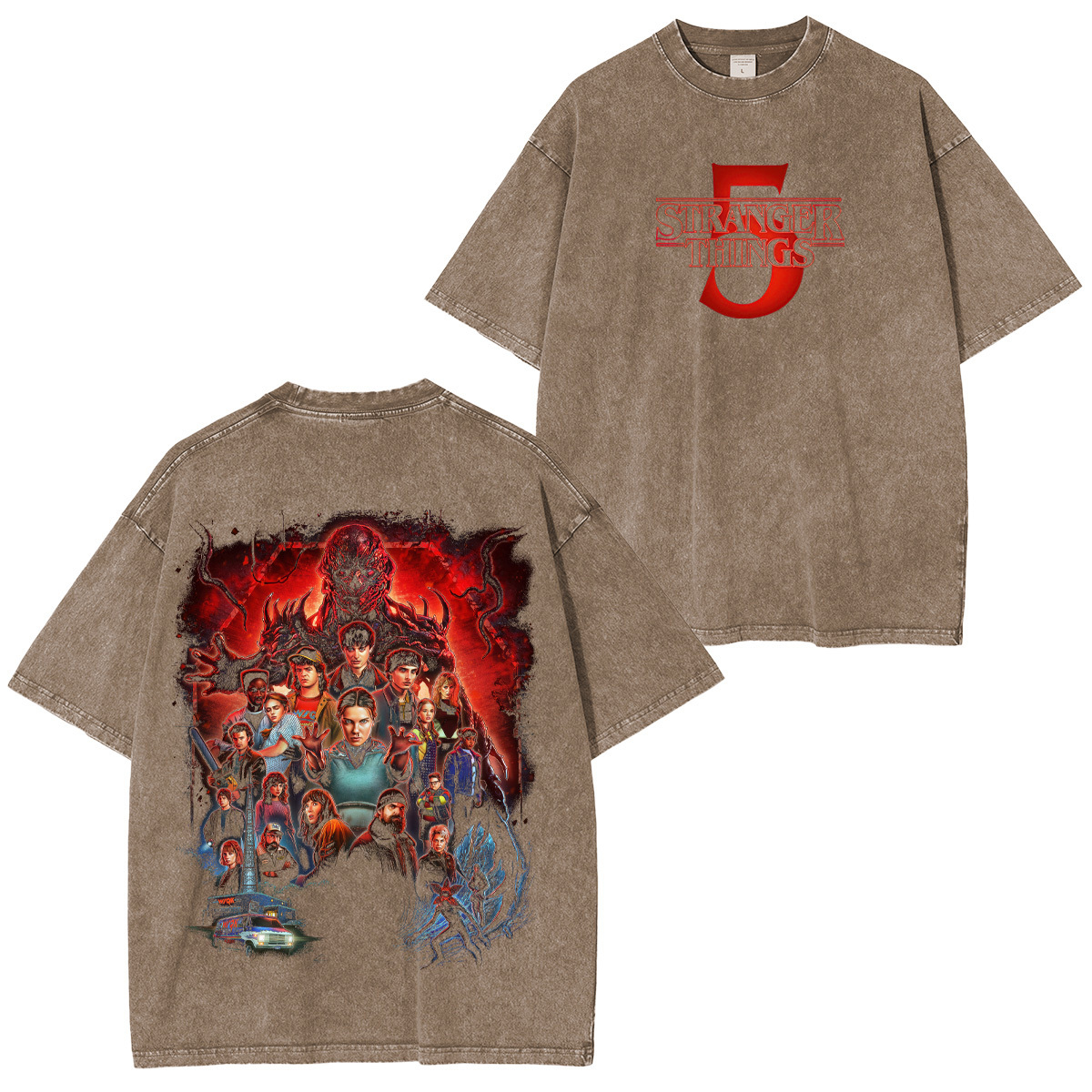 Stranger Things Season 5 Unisex Washed T-Shirt