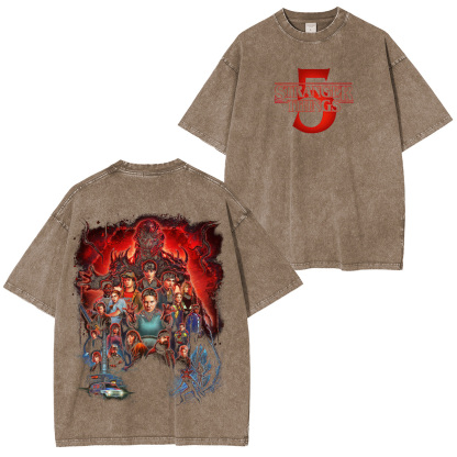 Stranger Things Season 5 Unisex Washed T-Shirt