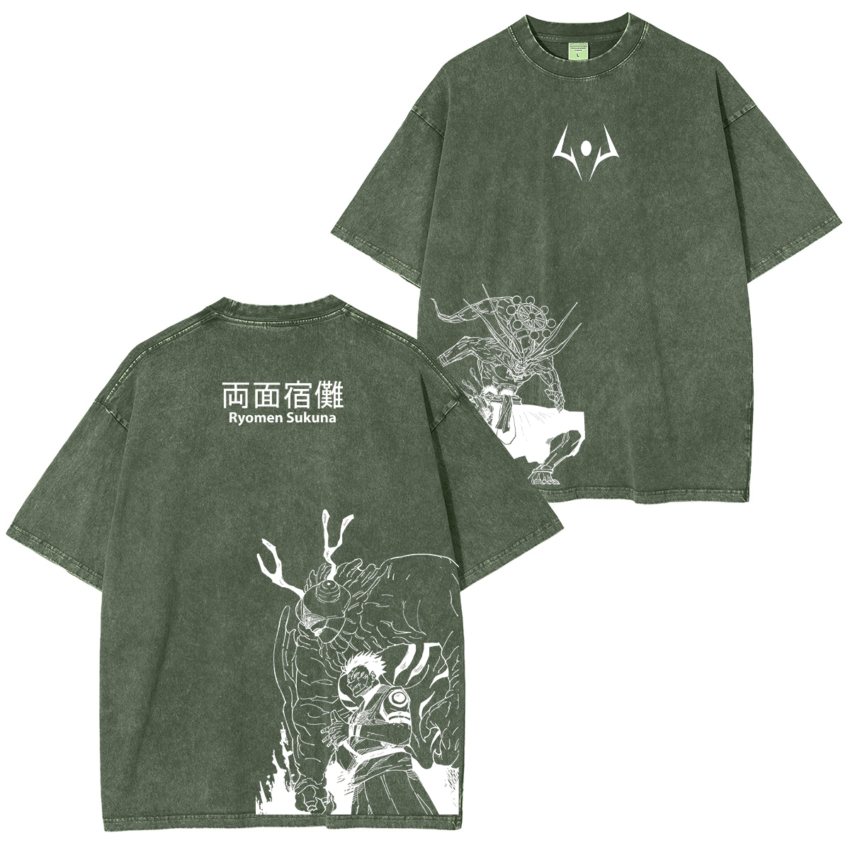Jujutsu Kaisen Ryomen Sukuna Printed Unisex Washed T-Shirt