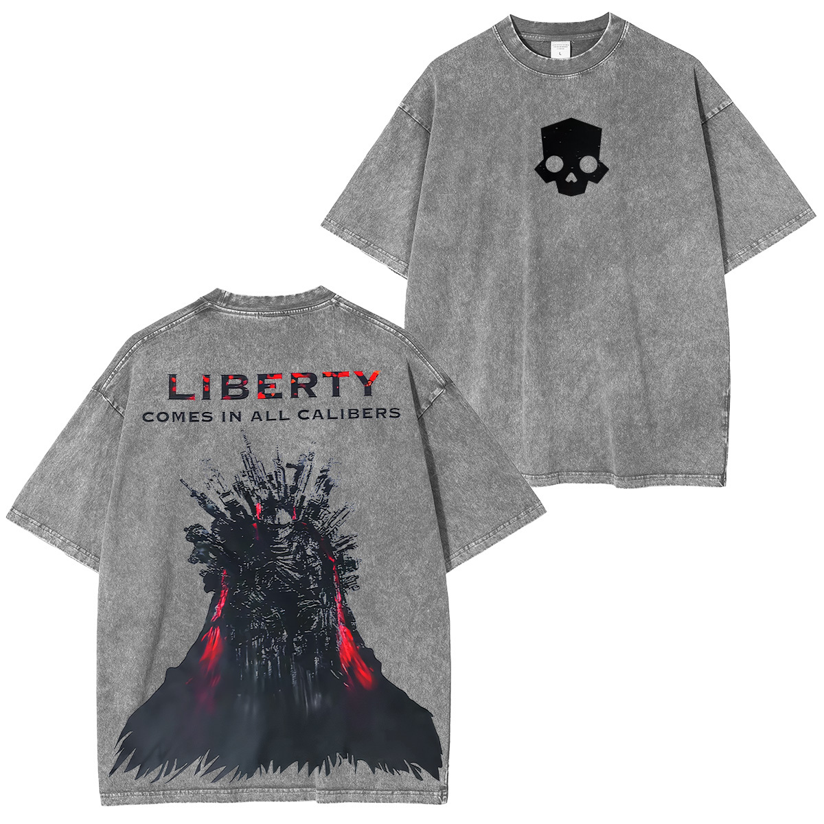 Liberty Comes In All Calibers Printed Unisex Washed T-Shirt