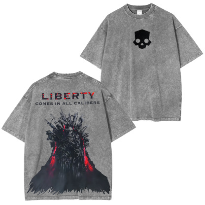 Liberty Comes In All Calibers Printed Unisex Washed T-Shirt