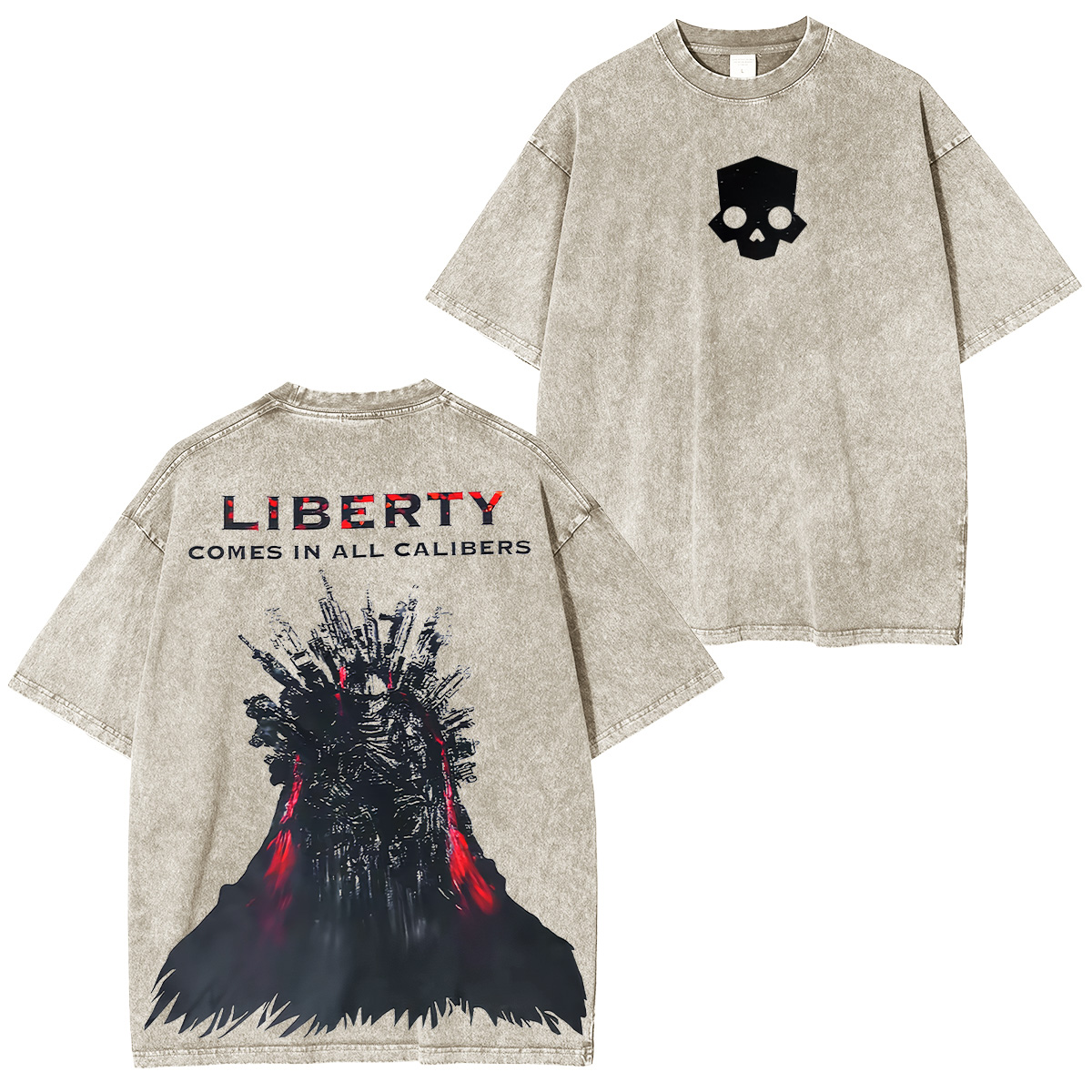 Liberty Comes In All Calibers Printed Unisex Washed T-Shirt