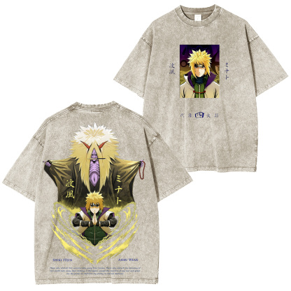 Naruto Minato Namikaze Unisex Washed T-Shirt